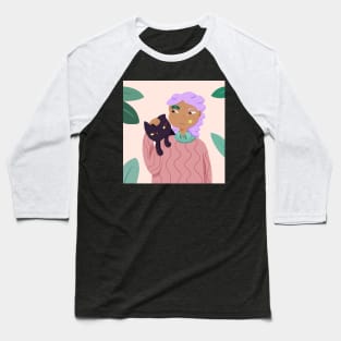 Cats and Plants Baseball T-Shirt